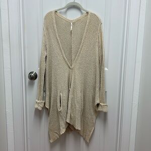 Free People Ivory Button Cardigan -  Size Medium‎